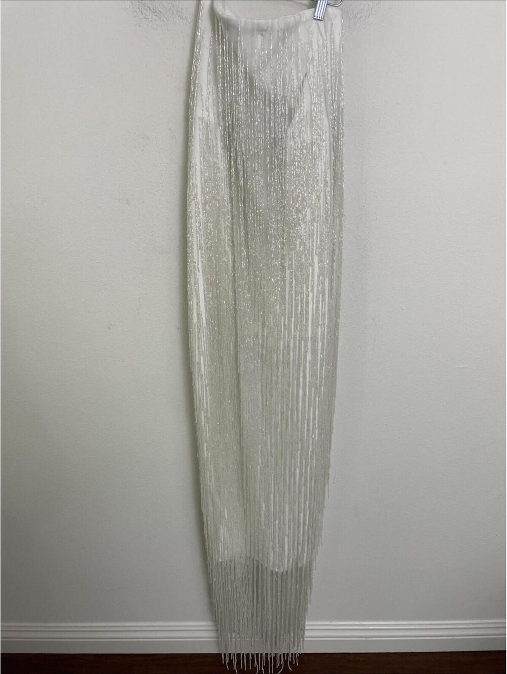 Baobab Collection Magia White Strapless Fringe Maxi Dress - Picture 12 of 14
